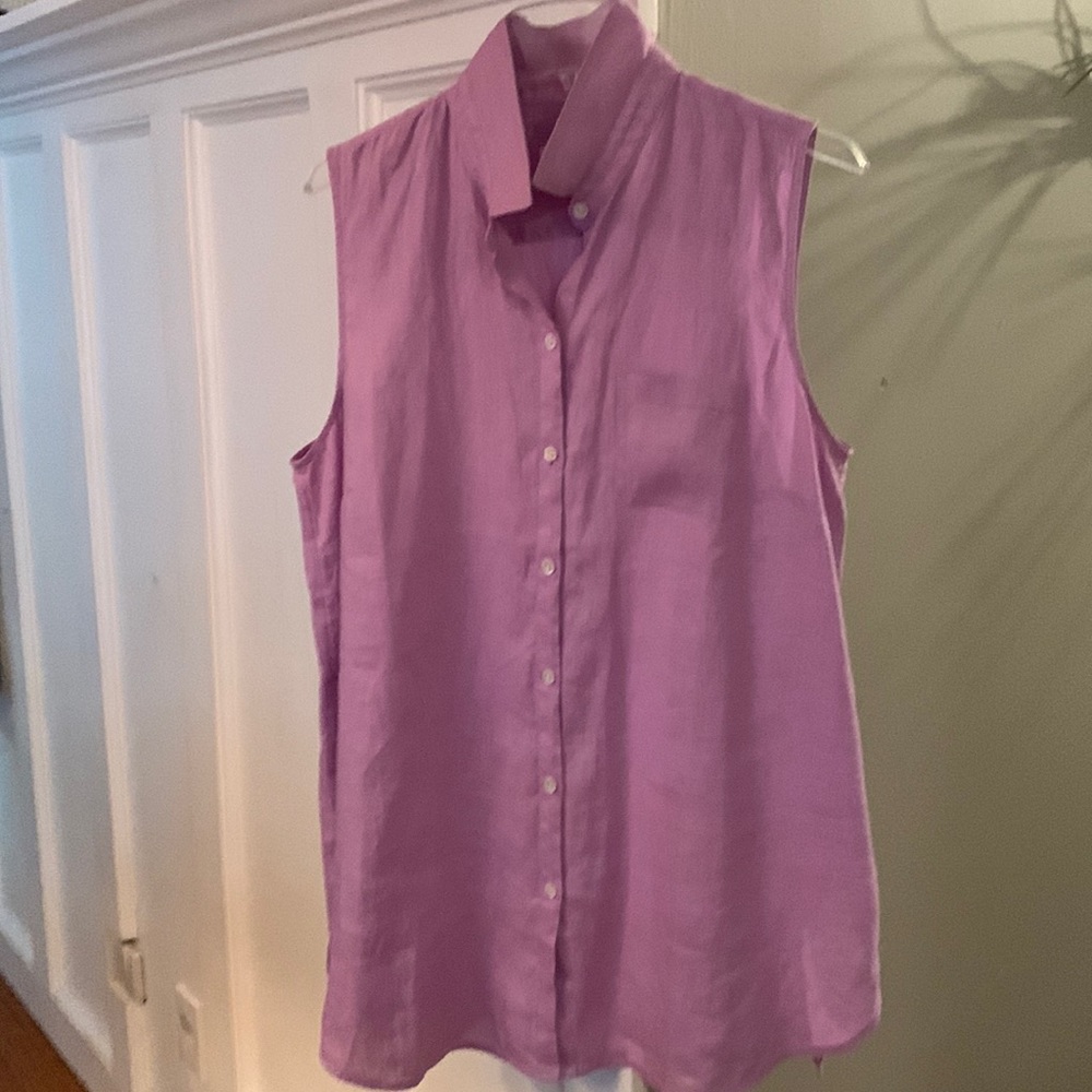 J Jill linen sleeveless blouse, size large great condition